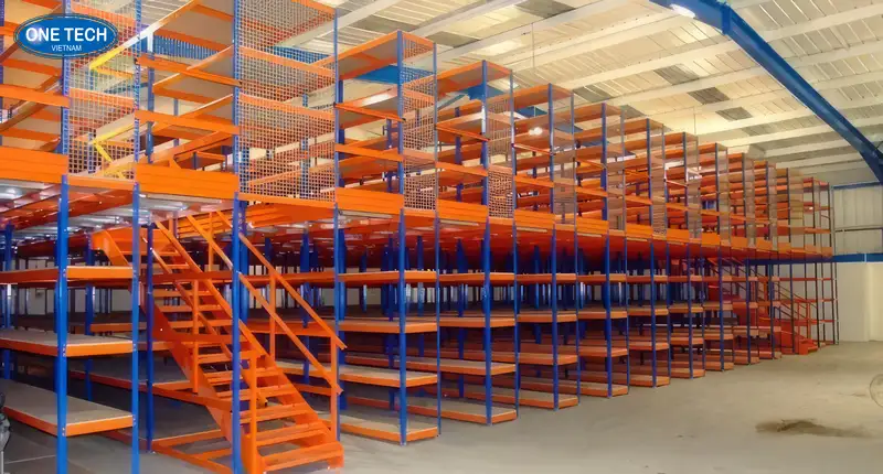 Kệ sàn lửng Mezzanine – Nhân đôi diện tích kho dược