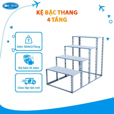 Kệ sắt bậc thang 4 tầng giá rẻ