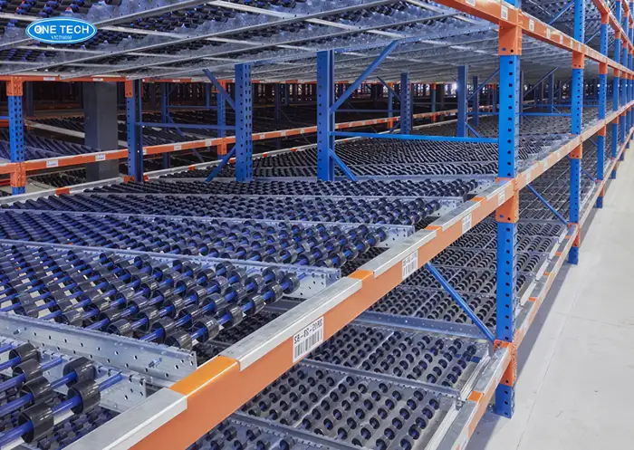 Giá Kệ kho pallet con lăn tại Long An