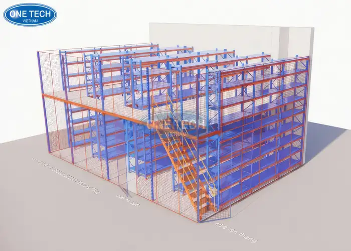 Kệ Mezzanine pallet 2 tầng