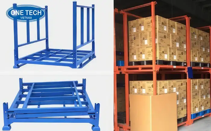 Pallet để vải xếp chồng gấp