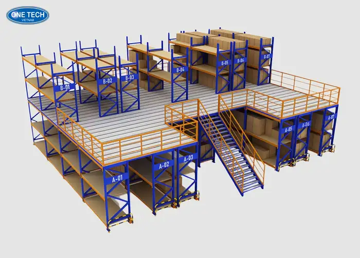 Kệ để hàng Mezzanine (kệ sàn tầng lửng) tối ưu không gian lưu trữ