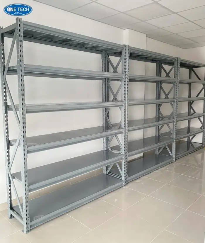 Kệ sắt trung tải màu ghi 6 tầng thiết kế theo yêu cầu của khách hàng Kệ sắt trung tải màu ghi 6 tầng thiết kế theo yêu cầu của khách hàng