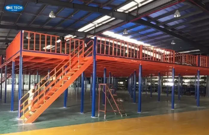 Kệ sàn Mezzanine 2 tầng tối ưu diện tích kho