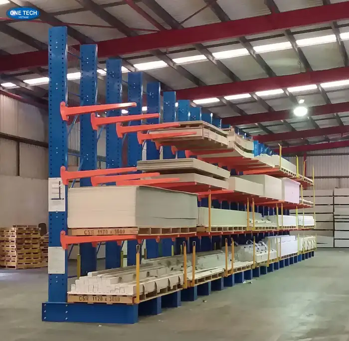 Kệ công nghiệp Điện Biên - Kệ tay đỡ (Cantilever) phù hợp cho hàng hóa có chiều dài vượt trội Kệ công nghiệp Điện Biên - Kệ tay đỡ (Cantilever) phù hợp cho hàng hóa có chiều dài vượt trội