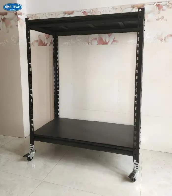 Kệ sắt 2 tầng có bánh xe TIỆN LỢI, GIÁ RẺ tận nơi sản xuất