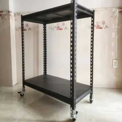 Ứng dụng thực tế của kệ sắt V cài 2 tầng có bánh xe