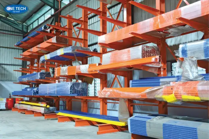 Kệ tay đỡ tại Gia Lai (Cantilever Rack) cho các sản phẩm hàng hóa có kích thước phi tiêu chuẩn