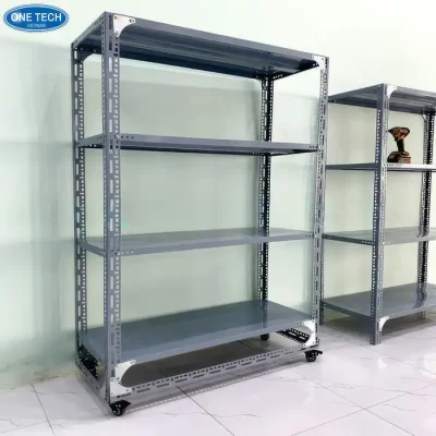 Kệ sắt 4 tầng có bánh xe tiện ích, linh hoạt lưu trữ