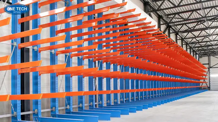 Kệ tay đỡ tại An Giang (Cantilever) phù hợp cho hàng hóa dài như ống nước,...