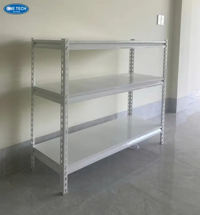 Kệ sắt lắp ghép thông mình màu trắng dễ dàng tháo lắp