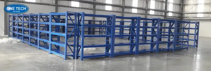 Quy trình thiết kế – lắp đặt kệ kho xưởng 200m2 tại Kệ kho trung tải OT