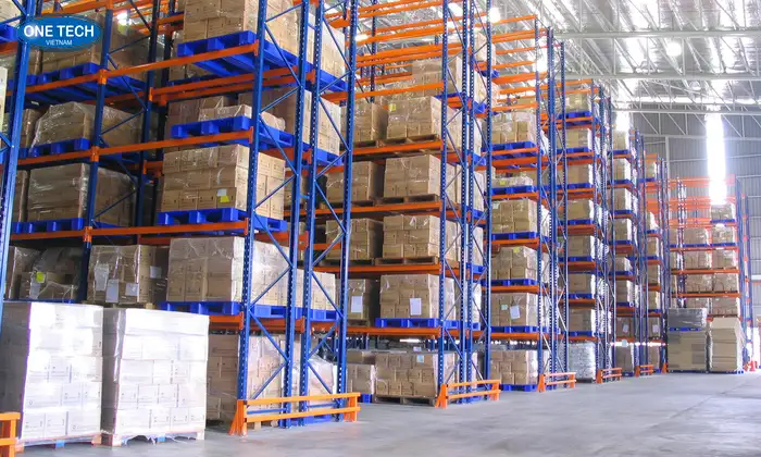 Kệ Double Deep cho kho vật liệu xây dựng giá rẻ tại nhà máy