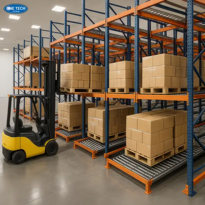 Kệ con lăn tại Thái Nguyên hỗ trợ sắp xếp kho hàng khoa học