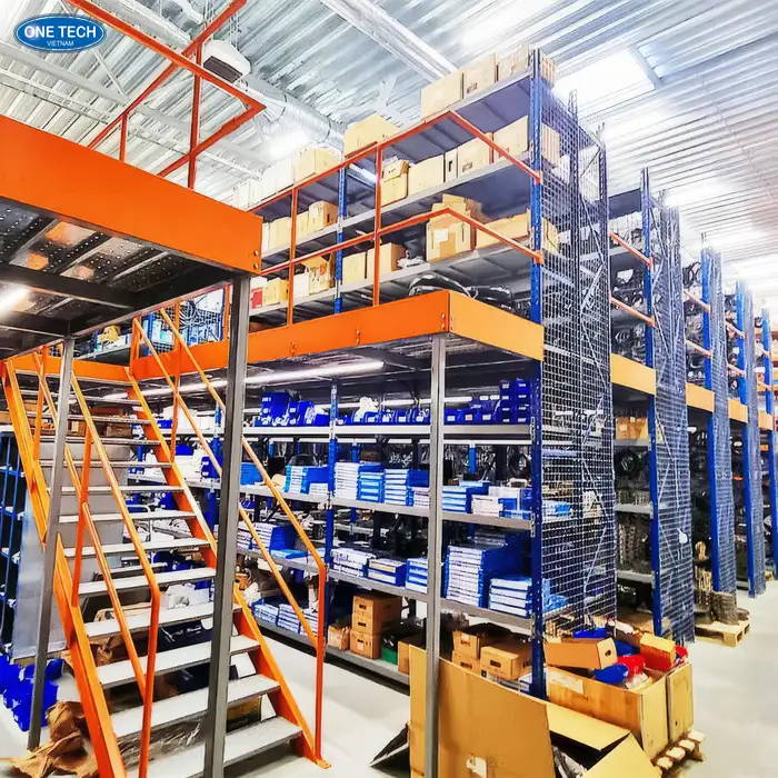 Kệ sàn Mezzanine tại Đồng Nai kết hợp kệ chứa hàng