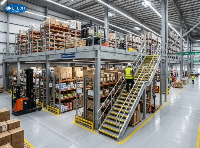 Quy trình lắp đặt kệ sàn Mezzanine tại Thái Nguyên
